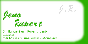 jeno rupert business card