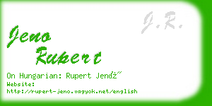 jeno rupert business card